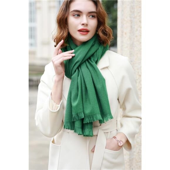 Women Pashmina Shawl Wraps for Party Green - Picture 1 of 7